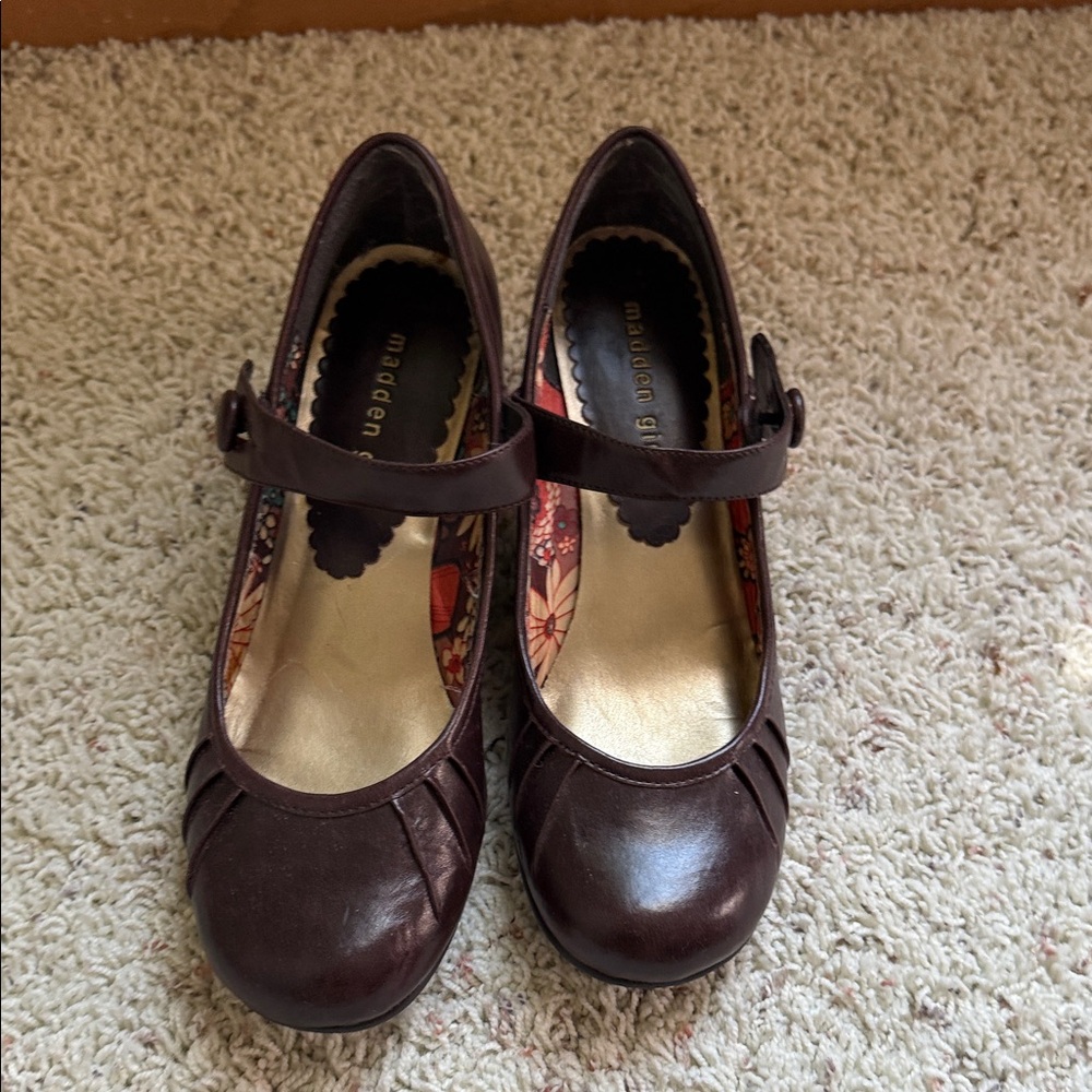 Madden Girl Chocolate Mary Jane Flats